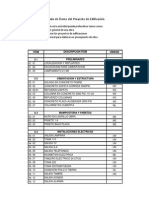 Listado de Ítems Del Proyecto de Edificación