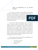 Capacidad de Producción de Las Plantas Industriales