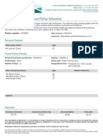 Policy Schedule