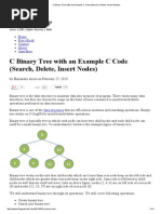 C Binary Tree With An Example C Code (Search, Delete, Insert Nodes)