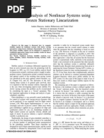 Stability Analysis of Nonlinear Systems Using Frozen Stationary Linearization