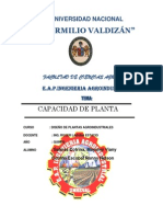 Capacidad de Planta