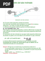 Ejercicios de Manómetro