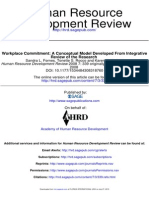 Workplace Commitment A Conceptual Model Developed From Integrative