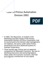 Case 39 Primus Automation Division 2002