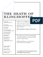 PLAYBILL: The Death of Klinghoffer at Metropolitan Opera