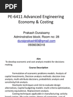 Advanced Engineering Economy & Costing