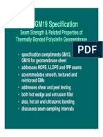 GRI-GM19 Specification: Seam Strength & Related Properties of Thermally Bonded Polyolefin Geomembrane