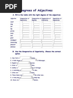 Degrees of Adjectives