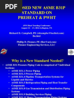 Proposed New ASMEB31P Standard On Preheat & PWHT PDF