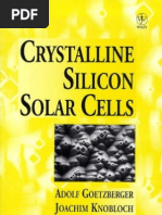 Crystalline Silicon Solar Cells