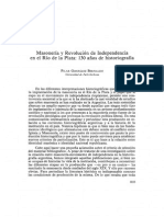 Dialnet MasoneriaYRevolucionDeIndependenciaEnElRioDeLaPlat 1070380 PDF