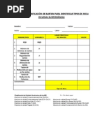 Cartilla de Clasificación de Barton para Identificar Tipos de Roca en Minas Subterráneas