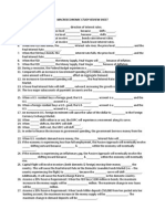 Macroeconomic Study Review Sheet