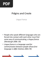 Pidgins and Creole