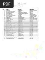 EXSA - Gold Award Recipients 2008