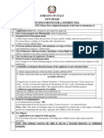 Tourist Visa Checklist 21.04.13