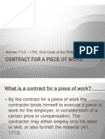 Contract For A Piece of Work