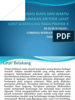 OPTIMALISASI BIAYA DAN WAKTU MENGGUNAKAN METODE LEAST COST Baru