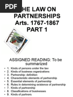 The Law On Partnerships Arts. 1767-1867