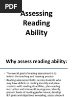 Assessing Reading Ability