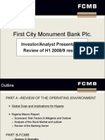 First City Monument Bank PLC.: Investor/Analyst Presentation Review of H1 2008/9 Results