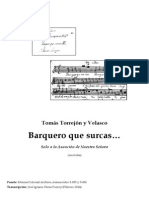 Barquero Que Surcas - Tomás de Torrejón y Velasco PDF