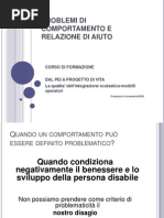 Problemi Di Comportamento e Relazione Di Aiuto