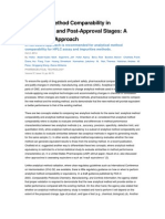 Analytical Method Comparability in Registration and Post-Approval Stages A Risk-Based Approach