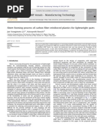 Sheet Forming Process of Carbon Fiber Reinforced Plastics For Lightweight Parts PDF