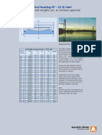 Dimensions and Weights Acc. To German Approval: Fixed Spherical Bearing KF - 32 N/MM