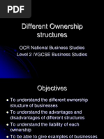 Different Ownership Structures: OCR National Business Studies Level 2 /VGCSE Business Studies