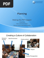 Planning: Making The PYP Happen