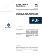 NTC 2290 Electrodos Revestidos para Soldadura de Aceros Inoxidables PDF