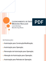 Licenciamento de Instalações de Medicina Nuclear