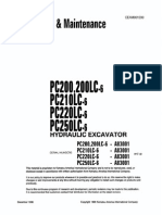 Komatsu PC200-6 CEAM001200 Operation & Maintenance Manual