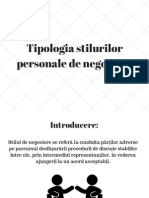 Tipologia Stilurilor Personale de Negociere