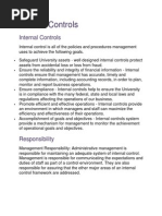 Internal Controls