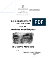 Delphine Neuenschwander, "Le Dépassement Du Naturalisme Dans Les "Combats Esthétiques" de Mirbeau"