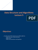 DSA - Lecture 5 and 6 - Arrays