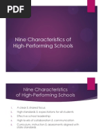 9 Characteristic of Highly Effective Schools