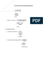 Ratio Analysis of The Year Ended 31 December 2004 (Group) Liquidity Ratios