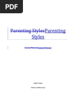 Parenting Styles Research Paper English 1