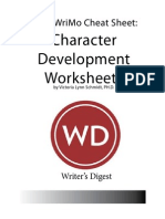 Character Development Worksheets: Nanowrimo Cheat Sheet