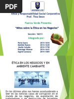 Presentacion Mitos Sobre La Ética en Los Negocios - Fuerza Verde