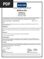 ETL Intertek Certificate For UTP6A Patch Cords