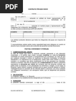 Modelo de Contrato para Grupos Musicales