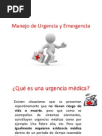 Manejo de Urgencia y Emergencia 