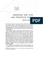 William Richardson Heidegger and God and Professor Jonas