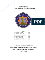 Prosedur Polaritas Transformator